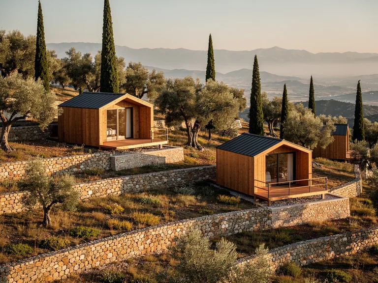 Alojamientos en el paisaje · Visualización conceptual del proyecto