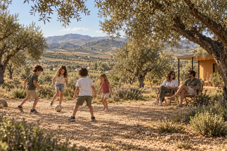 Jugar juntos entre olivos · Visualización del proyecto · basada en el Avance