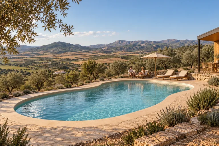 La piscina compartida, abierta al valle · Visualización del proyecto · basada en el Avance